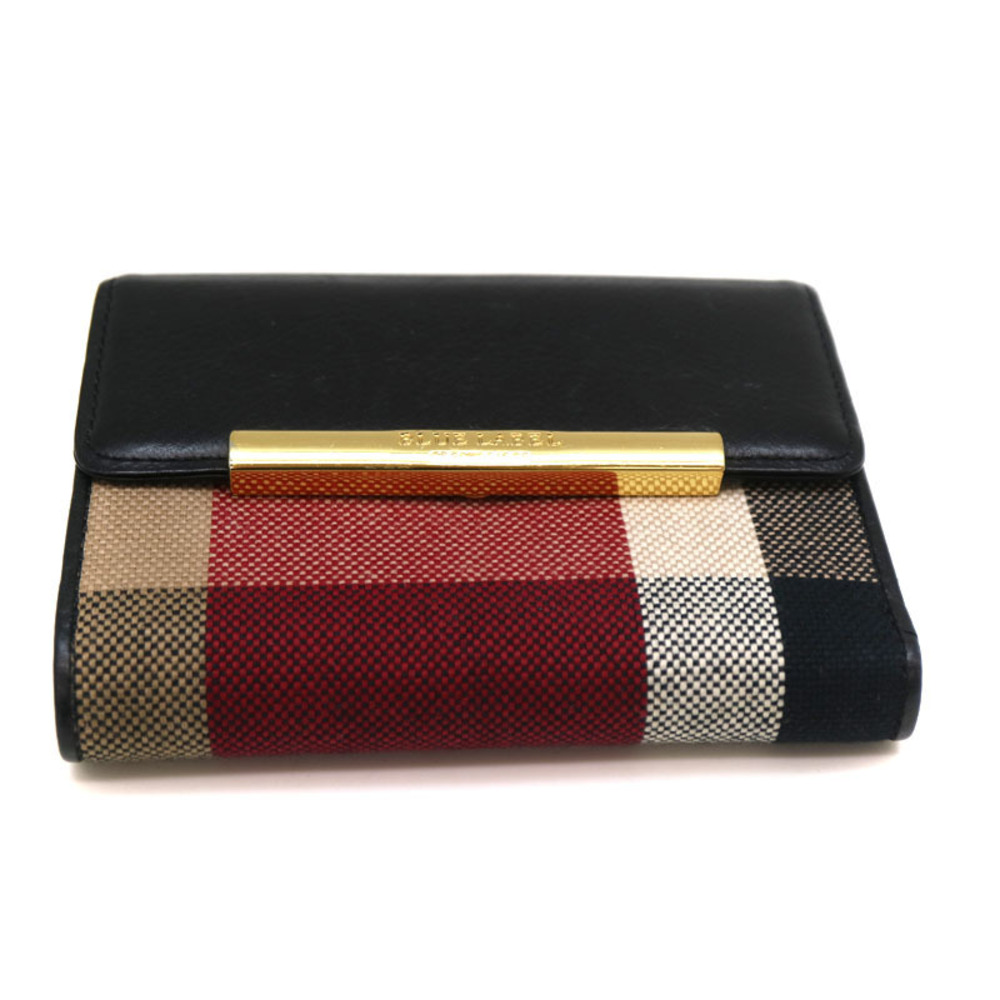 Burberry Hook Wallet Double Canvas Leather Red Black - Picture 6 of 8